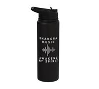 Bhangra Music Awakens My Spirit Inspiring Músico Cita Stainless Steel Insulated Water Bottle