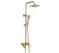 BHBXZZDB Columna de Ducha Completo Columna de Hidromasaje Aluminio Barra de Altura Adjustable Set Ducha con Ducha Mano y Cabezal Ducha Rociador