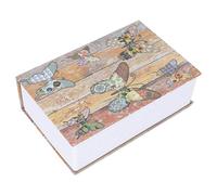 BHDD Caja Fuerte para Libros con candado de combinación, Caja de Almacenamiento de Caja Fuerte para Libros de simulación, Libro Ahuecado de Acero Inoxidable con Compartimento Oculto, Caja con candado