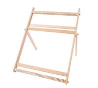 BHDD Telares con soporte, Kit de telar multiartesanía Marco de tejido ajustable Bufanda de madera maciza DIY Loom máquina de coser, para adultos