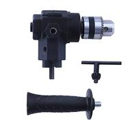 BHFYOB Adaptador de taladro de extensión de curvatura derecha de 90° sin llave de tres mandíbulas, adaptador de taladro de esquina para espacios estrechos