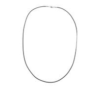 BHFYOB Collar de cadena de cuerda de cuero negro, correa de cordón delgado suave, cierre de garra de langosta plateado, regalo de joyería para hombres, mujeres, niñas y niños