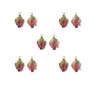 BHFZIAP 2 dijes de flores reales envueltos en resina, para hacer joyas, 2 x 1 cm, 2x1cm, Poliéster