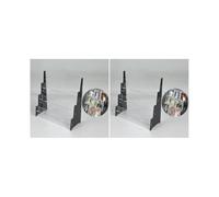 BHFZIAP Juego de 2 estantes de exhibición de tarjetas deportivas con funda para venta al por menor, negro, 26 x 24 x 10 cm