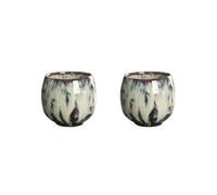 BHFZIAP Juego de 2 vasos japoneses hechos a mano para adultos, hombres y mujeres, té verde, estilo D