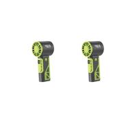 BHFZIAP Juego de 2 ventiladores de mano recargables por USB, ventilador de mano para casa, oficina, camping, viajes, color negro y verde