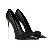 BHGLUZGBY Tacones Altos High Heels Mujer Espalda Bombas Dedo Pie Puntiagudo Stiletto Deslizamiento Oficina Fiesta Vestido Novia Zapatos 12cm-Black||46