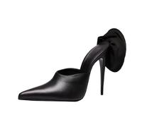 BHGLUZGBY Tacones Altos High Heels Mujer Stiletto Punta Puntiaguda Mulas Sandalias Slingback Slip On Prom Party Dress Pumps Zapatos 11cm-Black||41