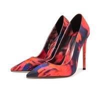 BHGLUZGBY Tacones Altos High Heels Mujeres Dedo Pie Puntiagudo Bombas Aguja Espalda Deslizamiento Vestido Novia Oficina Fiesta Zapatos 12cm-Red||39