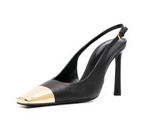 BHGLUZGBY Tacones Altos High Heels Slingback Mujer Punta Cerrada Stiletto Slip On Pumps Vestido Fiesta Boda Zapatos Oficina 11cm-Black||39