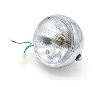 BHGMGEBLV Accesorios Para Motocicleta Faros Delanteros CG125 Modificados Con GN125 A Faro Delantero Redondo Cubierta Negra Vintage Faro Redondo Moto(Plated white)