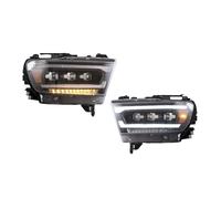 BHGMGEBLV Conjunto De Faros Delanteros Lado Del Conductor Para Dodge Para Ram 1500 2015 2016 2017 2018-2022 Par De Faros Delanteros LED Para Coche Con Señal De Ajuste DRL(1 Pair Amber reflector LHD)