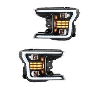 BHGMGEBLV Conjunto De Faros Delanteros Lado Del Conductor Para Ford Para F150 13a Generación 2018 2019 2020 Faros Delanteros LED Con Proyector De Doble Haz Negros