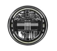 BHGMGEBLV Conjunto De Faros Delanteros Lado Del Conductor Para Jeep Para Wrangler JK 2007 2008-2017 Conjunto De Faros Delanteros LED 12 V 24 DRL Luz Marcha Faro 7 Pulgadas(Black 1pcs)