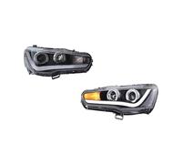 BHGMGEBLV Conjunto De Faros Delanteros Lado Del Conductor Para Mitsubishi Para Lancer 2008 2009 2010 2011-2016 Conjunto De Faros Delanteros LED Para Coche Luz De Ajuste Dinámico(LHD- 1 Pair)