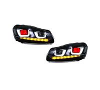 BHGMGEBLV Conjunto De Faros Delanteros Lado Del Conductor Para VW Para Golf 6 MK6 2010 2011 2012 2013 2014 Faro Delantero DRL Luz De Ajuste LED Conjunto Faros Delanteros Coche(With Demon Eye LHD)