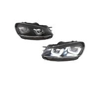 BHGMGEBLV Conjunto De Faros Delanteros Lado Del Conductor Para VW Para Golf 6 MK6 2010 2011 2012 2013 2014 Faro Delantero DRL Luz De Ajuste LED Conjunto Faros Delanteros Coche(Without DemonEye LHD)