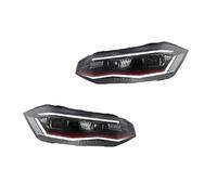 BHGMGEBLV Conjunto De Faros Delanteros Lado Del Conductor Para VW Para Polo 2019 2020 2021-2024 Mejora Del Conjunto De Faros Delanteros Con Lente Bifocal Y Proyector(Red 1 set)
