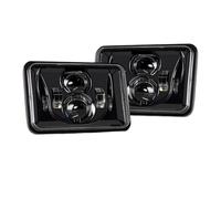 BHGMGEBLV Faros De Coche Para Suzuki Para Jeep Para Wrangler YJ Para Cherokee XJ Faro Delantero LED De 4 X 6 Pulgadas, Luz Alta Y Sellada Luz Trabajo Luz Alta Y Negra Luces De Coche(2pcs)