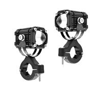 BHGMGEBLV Luces Adicionales Moto 2 Uds Motocicleta LED Explorers Faro Proyector Lente Antiniebla Lámpara Auxiliar Impermeable(No Switch)