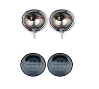 BHGMGEBLV Luces Adicionales Moto Par De Faros Delanteros Cromados Para Motocicleta 4.5 Pulgadas Con Soporte Luz Antiniebla LED Impermeable(Light with housing)