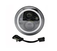 BHGMGEBLV Luces Adicionales Moto Para Electra Glide Para Softail Fat Boy Para Touring Motorcycle Faro LED De 7Pulgadas Con Faros Antiniebla 4.5Pulgadas Impermeable(Black headlight)