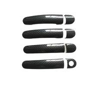 BHGMGEBLV Manilla Exterior De Metal Para VW Para Polo Mk4 Mk5 6R Accesorios Cubierta De Manija Puerta Embellecedor Manijas Cubiertas Plástico Imitación Fibra Carbono