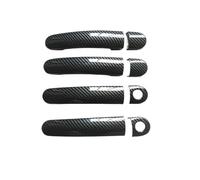 BHGMGEBLV Manilla Exterior De Metal Para VW Para Polo Mk4 Mk5 6R Accesorios Cubierta De Manija Puerta Embellecedor Manijas Cubiertas Plástico Imitación Fibra Carbono