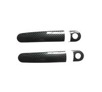 BHGMGEBLV Manilla Exterior De Metal Para VW Para Polo Mk4 Mk5 6R Accesorios Cubierta De Manija Puerta Embellecedor Manijas Cubiertas Plástico Imitación Fibra Carbono