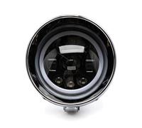 BHGMGEBLV Para Aplicaciones De Faros Delanteros Tipo Bala LED Para Motocicleta Para Touring Bobber Chopper 5,75 Pulgadas Faro Redondo Moto(Black)