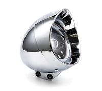 BHGMGEBLV Para Aplicaciones De Faros Delanteros Tipo Bala LED Para Motocicleta Para Touring Bobber Chopper 5,75 Pulgadas Faro Redondo Moto(Silver)