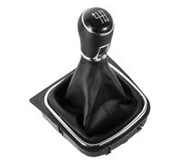 BHGMGEBLV Para VW Para Golf 6 2008-2013 5 Velocidades Perilla De Caja Cambios Manual Manija Palanca Cambio Marchas Pomo(6 leather black)