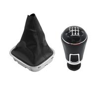 BHGMGEBLV Para VW Para POLO 6C 2011-2019 5 6 Velocidades Perilla De Palanca Cambios Coche Pluma Polaina Cubierta Bota Cambio Marchas Pomo(6 Speed Case)