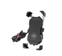 BHGMGEBLV Porta Teléfono Bicicleta Soporte para Teléfono Motocicleta Carga Inalámbrica Rápida Cargador USB Rápido para Espejo para Celular para Manillar Soporte Móvil Moto(M11A WirelessCharger)