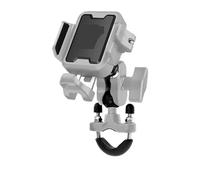 BHGMGEBLV Porta Teléfono Bicicleta Soporte Teléfono para Motocicleta con Amortiguación Cargador Tipo C Ajustable Antirrobo Liberación Rápida para Navegación Soporte Móvil Moto(Uncharged - Gray3)