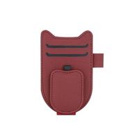 BHGMGEBLV Portagafas Parasol Coche Soporte Magnético para Gafas Sol Coche Visera Clip para Colgador PU Tarjeta Billete Portátil Accesorios para Automóvil(Wine Red)