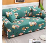 BHGRTSQ Funda elástica para sofá, Funda con Estampado Floral para sofás de 1, 2, 3 o 4 plazas, Protector de Muebles Suave y elástico con Ajuste Antideslizante.(Size:1 Seater(90-140CM),Color:Q)