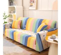 BHGRTSQ Funda elástica para sofá, Funda con Estampado Floral para sofás de 1, 2, 3 o 4 plazas, Protector de Muebles Suave y elástico con Ajuste Antideslizante.(Size:4 Seater(240-3000CM),Color:H)
