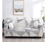 BHGRTSQ Funda elástica para sofá, Funda con Estampado Floral para sofás de 1, 2, 3 o 4 plazas, Protector de Muebles Suave y elástico con Ajuste Antideslizante.(Size:1 Seater(90-140CM),Color:W)