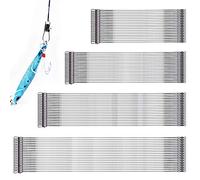 BHGT 80pcs Cable de Líder de Pesca Acero Inoxidable 15cm 20cm 25cm 30cm para Pesca Línea Sedal para Pescar 6-14kg