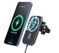 BHHB 15W Cargador Inalámbrico Magnético para Coche Compatible con Mag-Safe Soporte para Coche Cargador Rápido,Cargador Inalámbrico para Coche Giratorio 360°para Salida Aire Compatible i-Phone 16/15/14