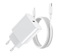 BHHB 20W Cargador USB C, Enchufe Adaptador de Poder Desarrollado para A-pple, Cargador Tipo C Carga Rapida con i-Phone 17/16/15/14/13 Pro MAX, Air-Pods i-Pad, Samsung Galaxy S25/24/23(1 Pack+Cable)