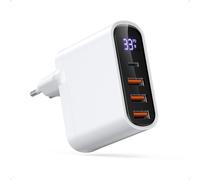 BHHB 33W USB C Cargador, 4 Puertos Cargador Rápido, Cargador de Pared Adaptador de Corriente Tipo C, Cargador Multiple Compatible con i-Phone 16/16 Pro Max/15/14,Samsung Galaxy S24/S23,Google Pixel