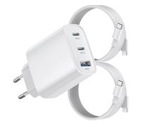 BHHB Cargador USB C 40W 3-Puertos Enchufe Cargador USBC Tipo c Carga Rapida Carregador Multiple Rapido for iPhone 17 16 15 14 13 12 11 Pro MAX XR XS 8 7, iPad, Samsung, Tablet