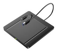 BHHB External CD DVD Drives, External CD DVD +/-RW Drive USB 3.0 CD Burner External Drive,DVD Reader Writer ROM Drive Compatible with Laptop Desktop Mac,Windows 11/10/8/7 (Ultra-Slim)