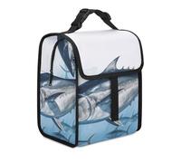BHHJKK Bluefin Tuna Thunnus - Bolsa de almuerzo reutilizable con aislamiento para hombres y mujeres, bonita bolsa refrigerada a prueba de fugas, gran espacio, para viajes de trabajo y picnics