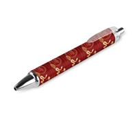 BHHJKK Bolígrafo retráctil con texto en inglés «Year Of The Snake 2025» con texto en inglés «Happy Chinese New Year» 2025, bolígrafo de tinta negra, regalos para estudiantes, suministros de papelería