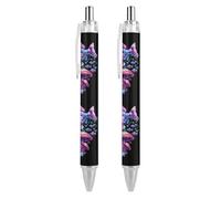 BHHJKK Bolígrafo retráctil Glowing Magic Mushroom Fish de 0,5 mm, escritura suave y agarre suave para suministros de escritorio de oficina, 4 unidades