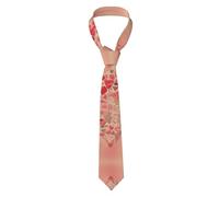 BHHJKK Corbata formal para hombre, diseño de flores de corazón rojo, 8 cm, adecuada para bodas generales, negocios