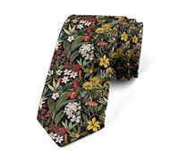 BHHJKK Corbatas florales coloridas para hombre, 57 x 3.2 pulgadas, noche de verano, naturaleza, corbata negra, blanca y amarilla, corbata formal para hombre, corbatas de jardín de primavera para